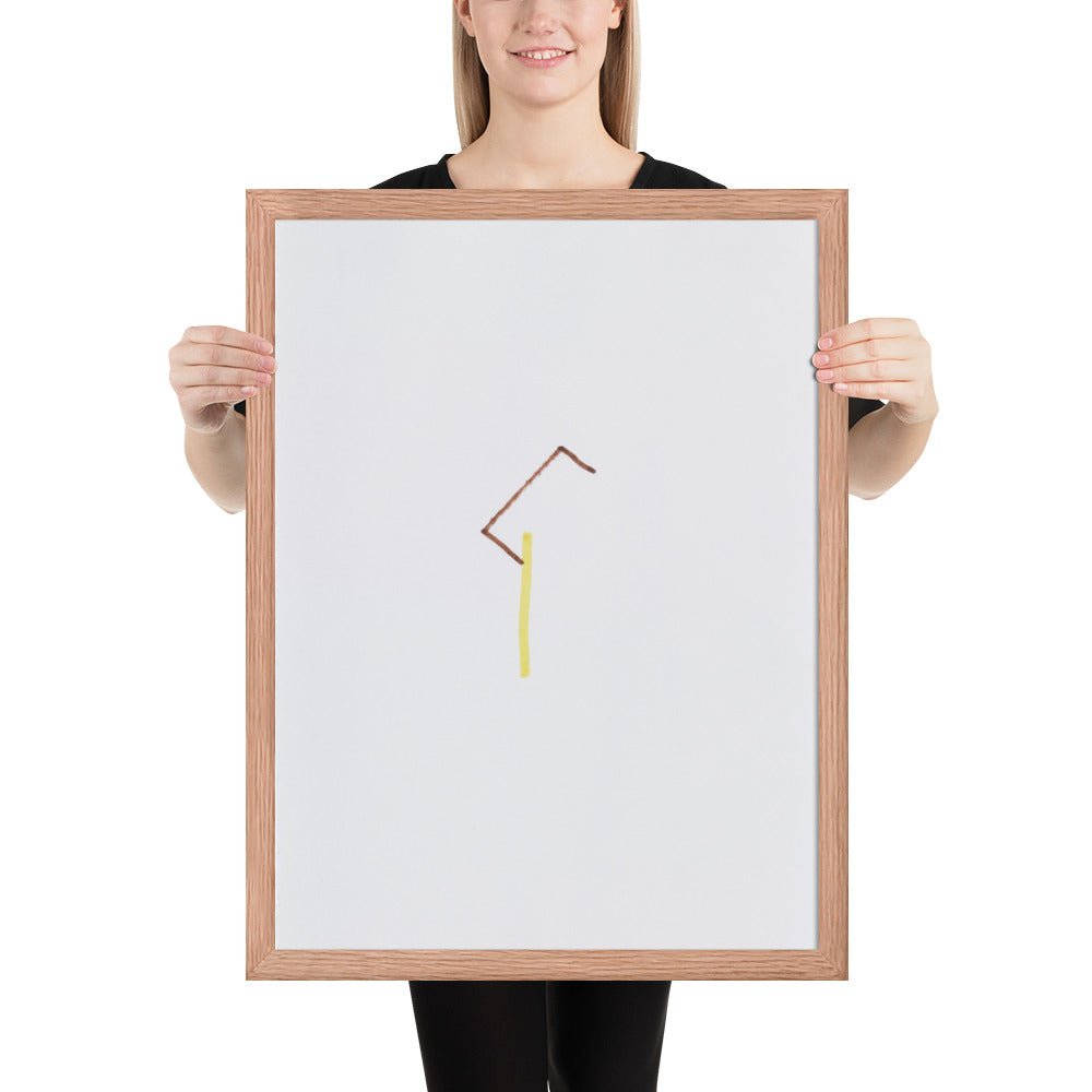 57 Center-Point Drawing by Richard Tuttle, Framed poster