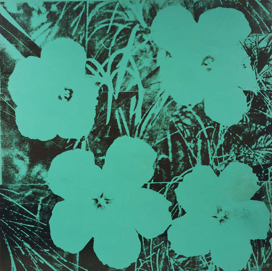 Andy Warhol - Ten-Foot Flowers, modernist poster print A2 poster print