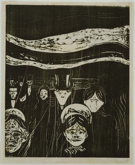 Edvard Munch - Angst, modernist poster print A2 poster print