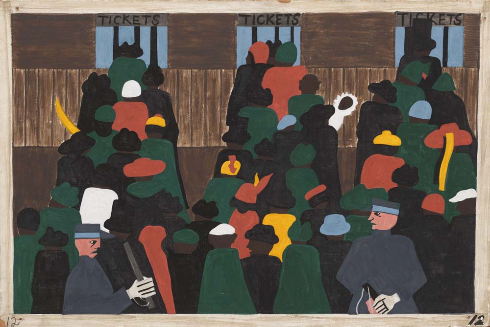 Jacob Lawrence - The railroad stations were at times so over-packed A2 poster print
