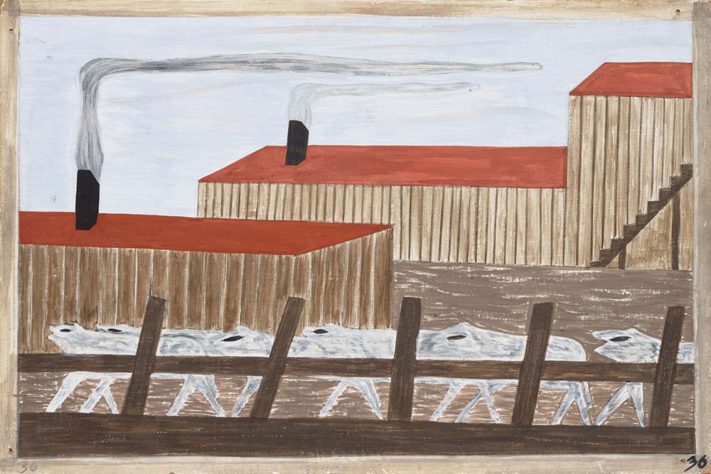 Jacob Lawrence - They arrived in great numbers into Chicago, gateway West A2 poster print