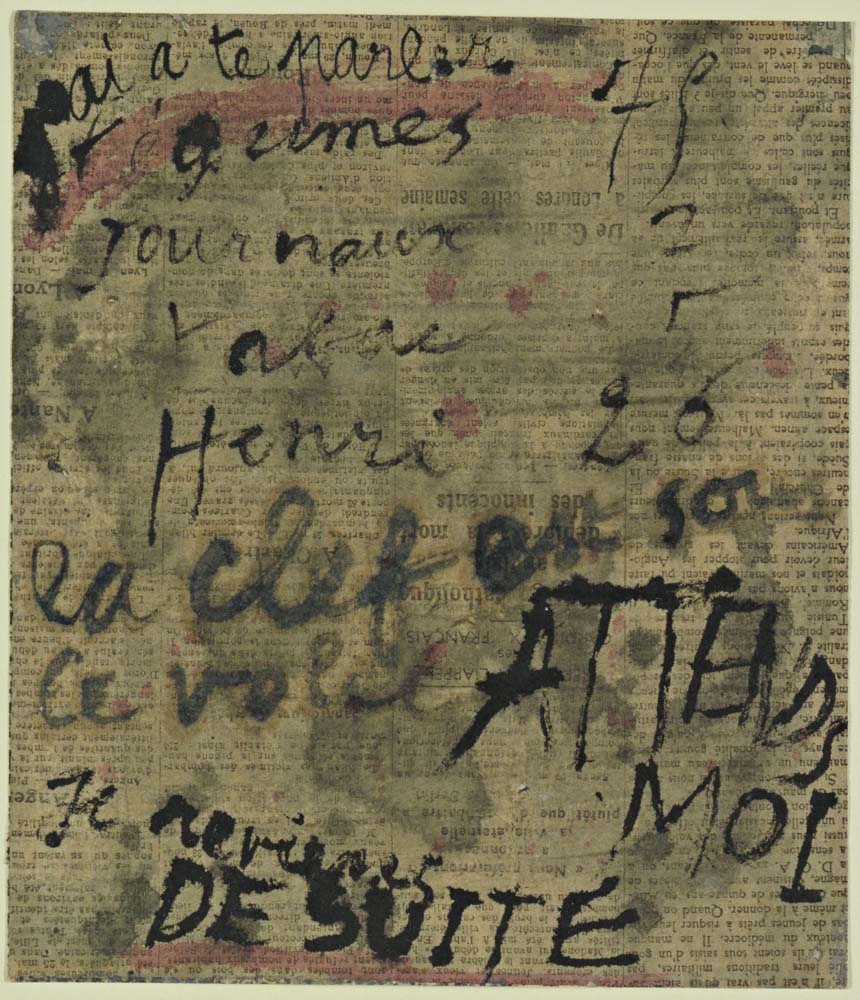 Jean Dubuffet - Message The Key & Window-Shutter, modernist poster print A2 poster print