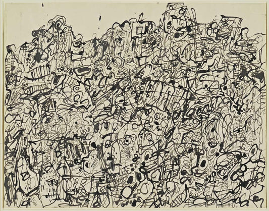 Jean Dubuffet - Tumultuous Landscape, modernist poster print A2 poster print