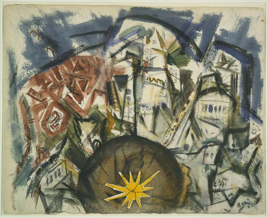 John Marin - Lower Manhattan (2), modernist poster print A2 poster print