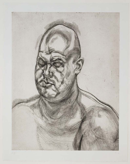 Lucian Freud - Large Head, modernist poster print A2 poster print