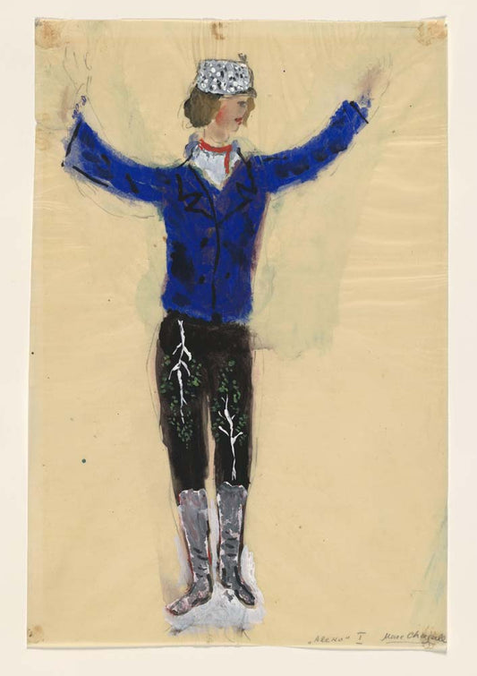 Marc Chagall - Aleko, costume design for Aleko (2), modernist poster print A2 poster print