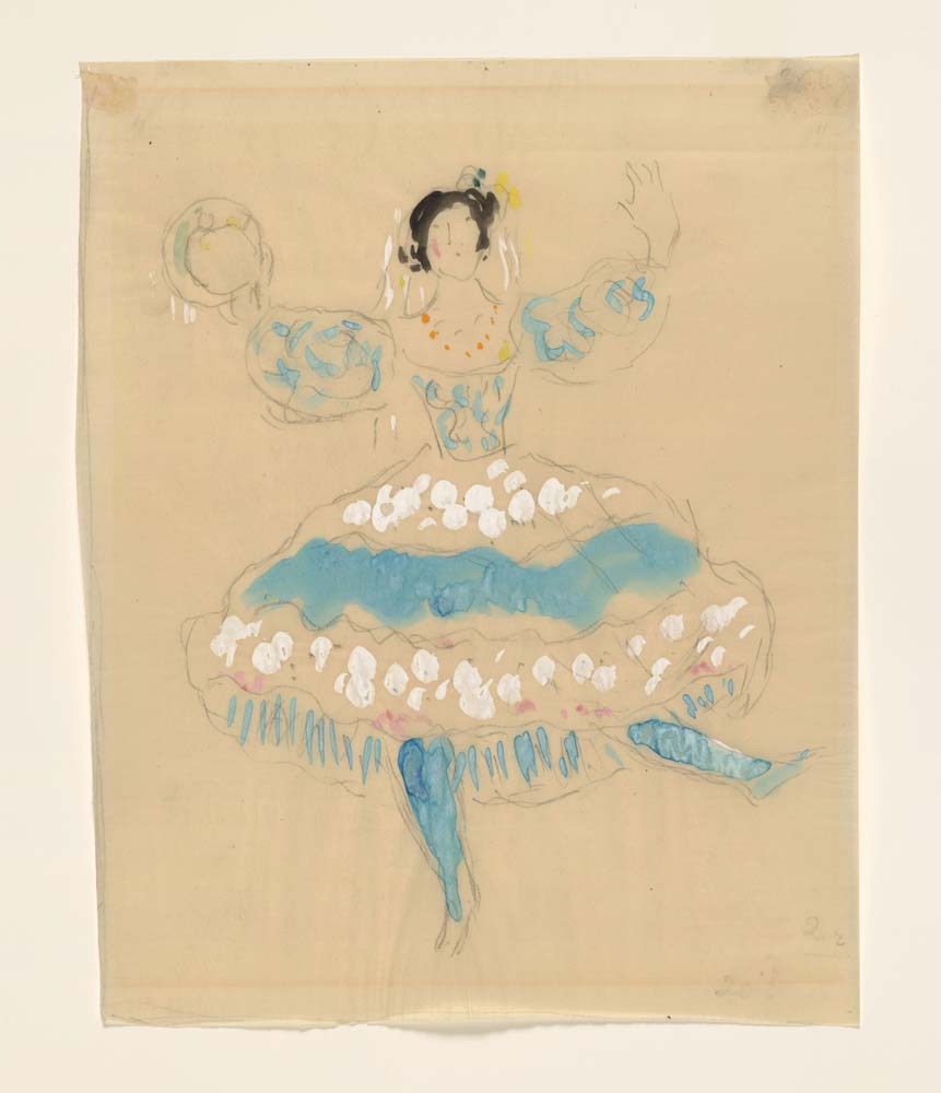 Marc Chagall - Zemphira, costume design for Aleko, modernist poster print A2 poster print