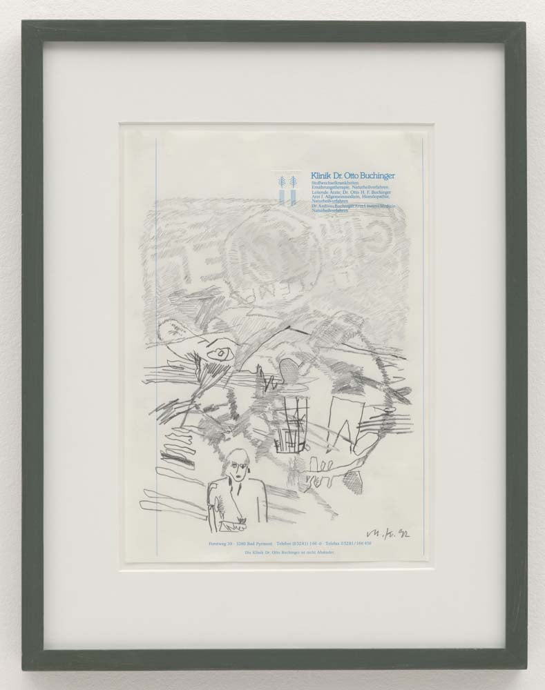 Martin Kippenberger - Untitled (4), modernist poster print A2 poster print