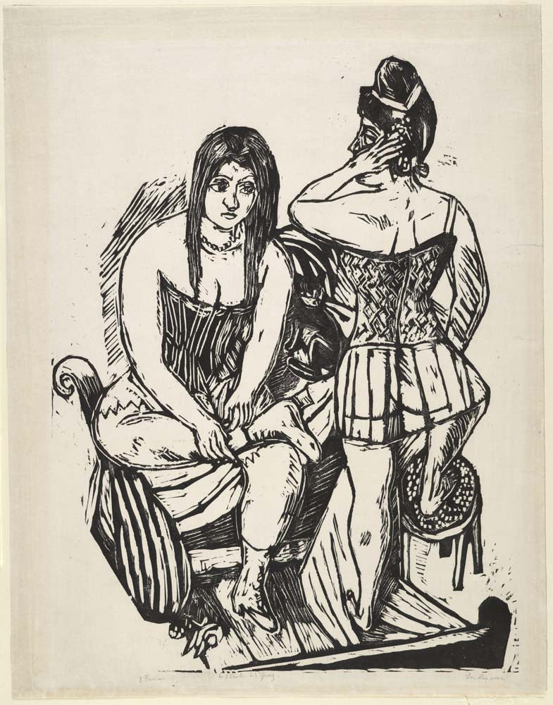 Max Beckmann - At the Toilette, modernist poster print A2 poster print