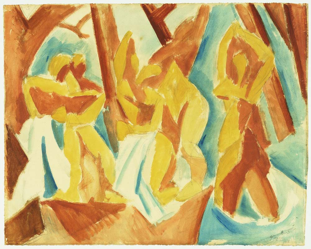 Pablo Picasso - Bathers in a Forest, modernist poster print A2 poster print