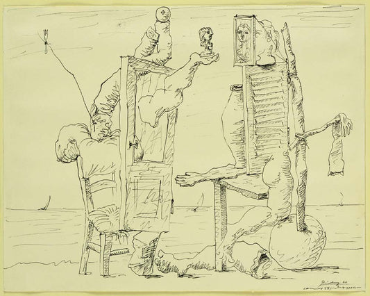 Pablo Picasso - Two Figures on a Beach, modernist poster print A2 poster print