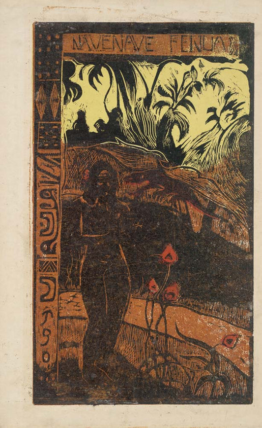 Paul Gauguin - Nave Nave Fenua from Noa Noa, modernist poster print A2 poster print
