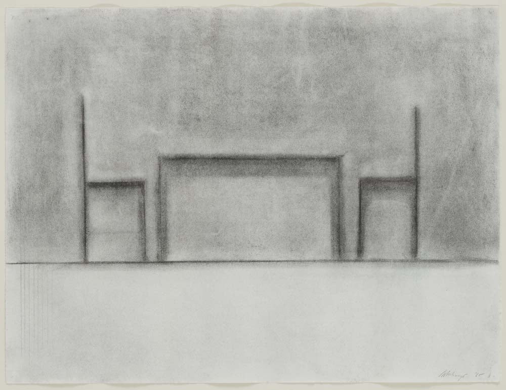 Richard Artschwager - Table and Two Chairs, modernist poster print A2 poster print