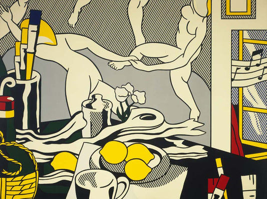 Roy Lichtenstein - Artist's Studio The Dance, modernist poster print A2 poster print
