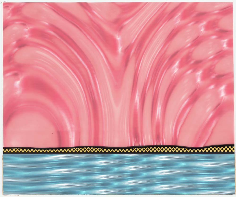 Roy Lichtenstein - Landscape 5 , modernist poster print A2 poster print