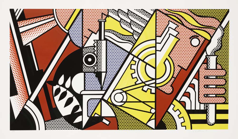 Roy Lichtenstein - Peace Through Chemistry I , modernist poster print A2 poster print