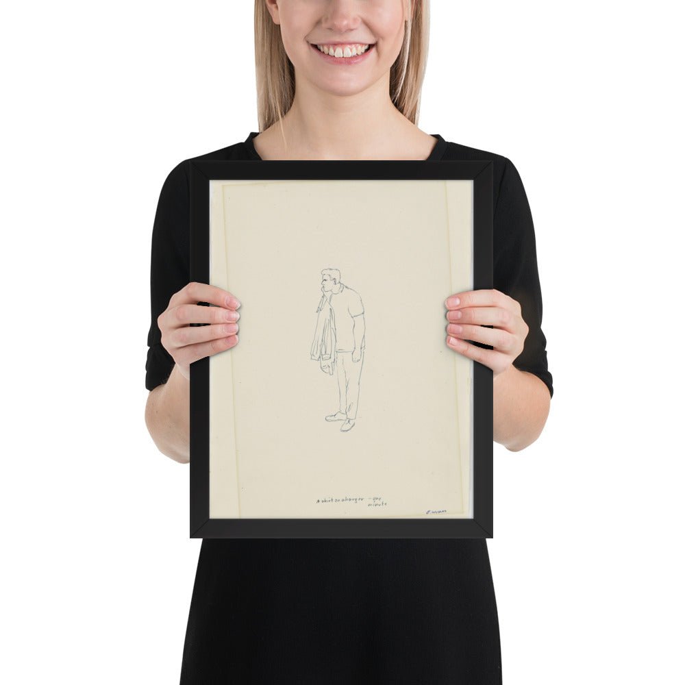 A shirt on a hanger by Erwin Wurm, Framed poster
