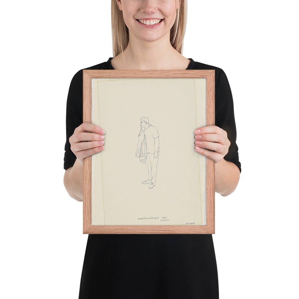 A shirt on a hanger by Erwin Wurm, Framed poster