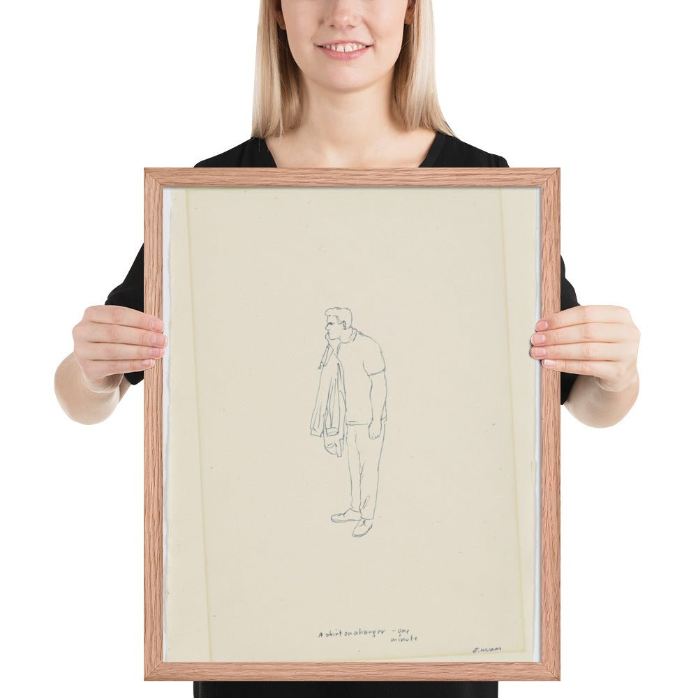 A shirt on a hanger by Erwin Wurm, Framed poster