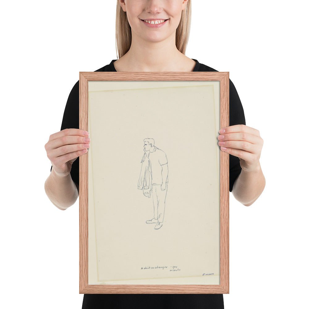 A shirt on a hanger by Erwin Wurm, Framed poster