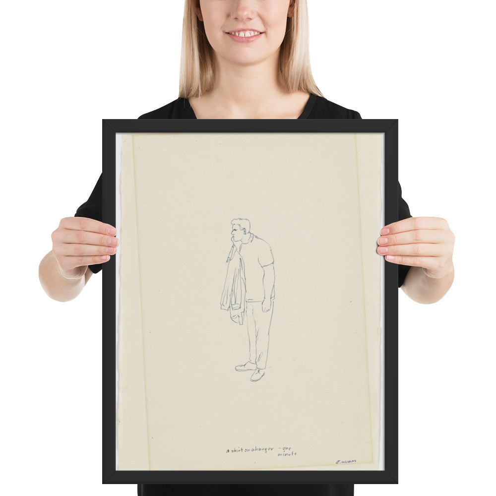 A shirt on a hanger by Erwin Wurm, Framed poster
