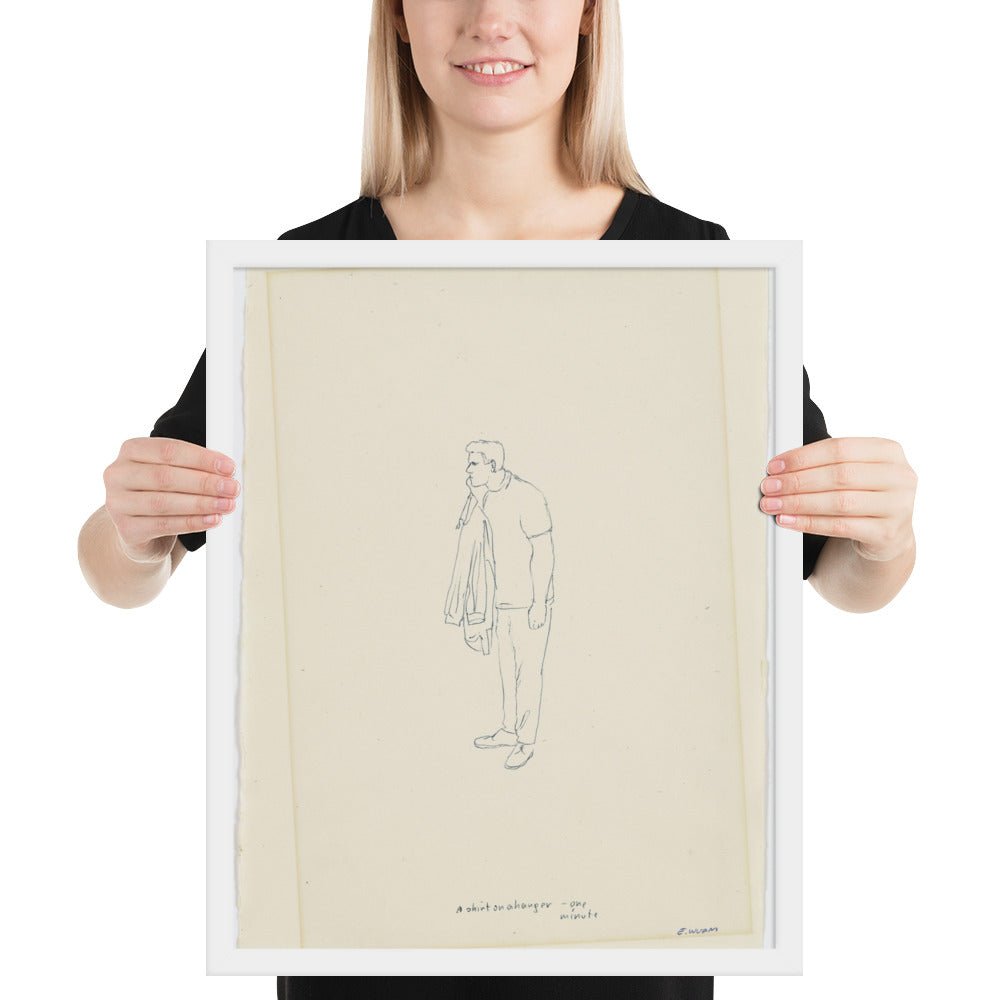 A shirt on a hanger by Erwin Wurm, Framed poster