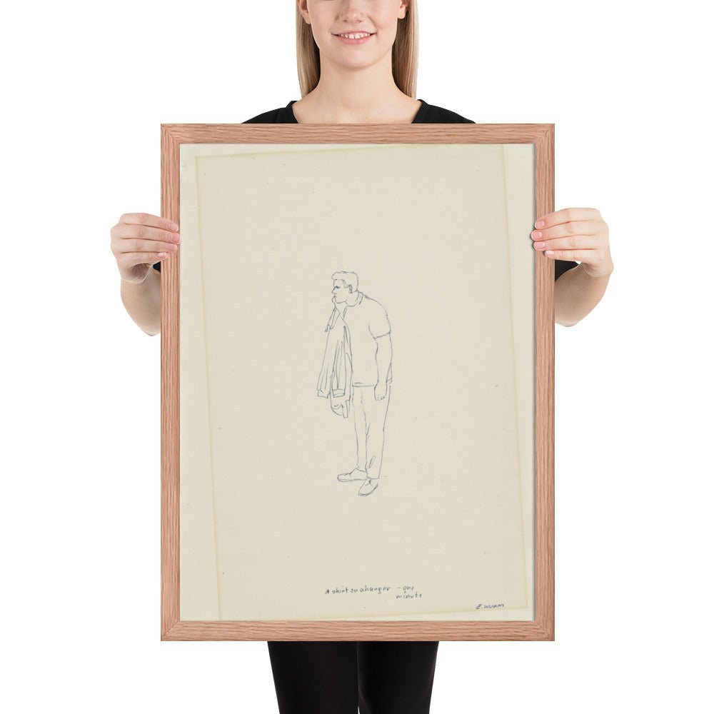 A shirt on a hanger by Erwin Wurm, Framed poster