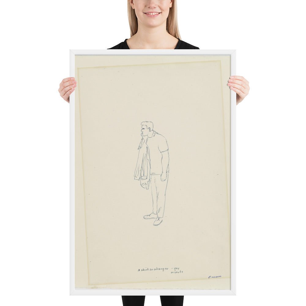 A shirt on a hanger by Erwin Wurm, Framed poster