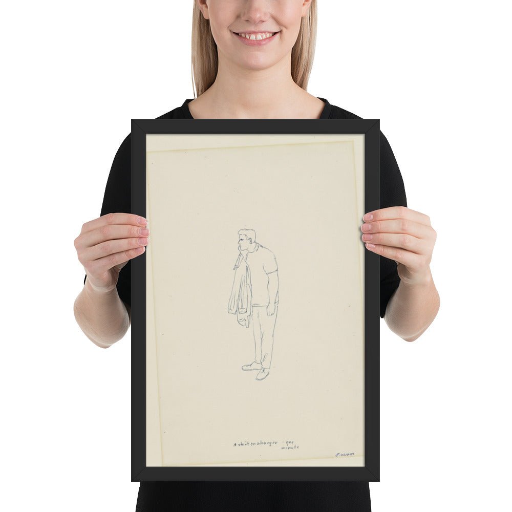 A shirt on a hanger by Erwin Wurm, Framed poster