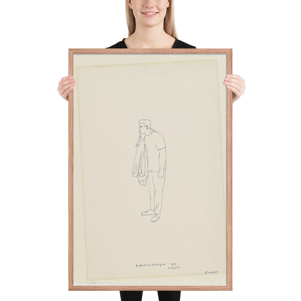 A shirt on a hanger by Erwin Wurm, Framed poster