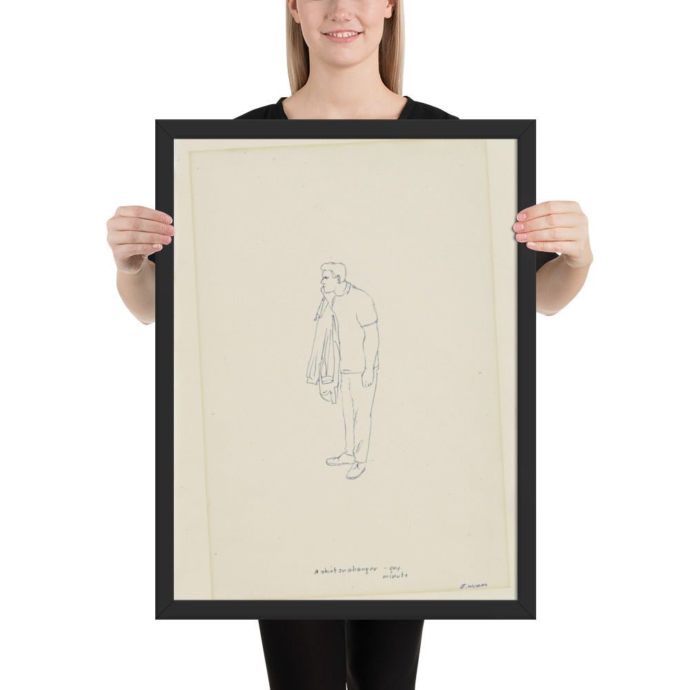A shirt on a hanger by Erwin Wurm, Framed poster