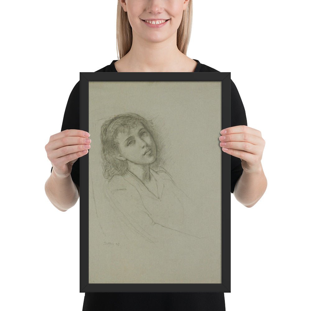 A Young Girl by Balthus, Framed poster