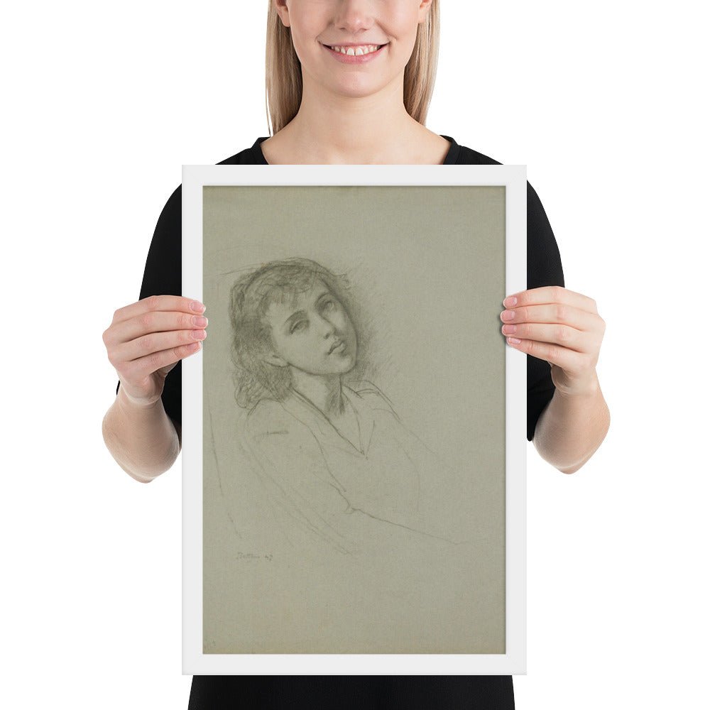 A Young Girl by Balthus, Framed poster
