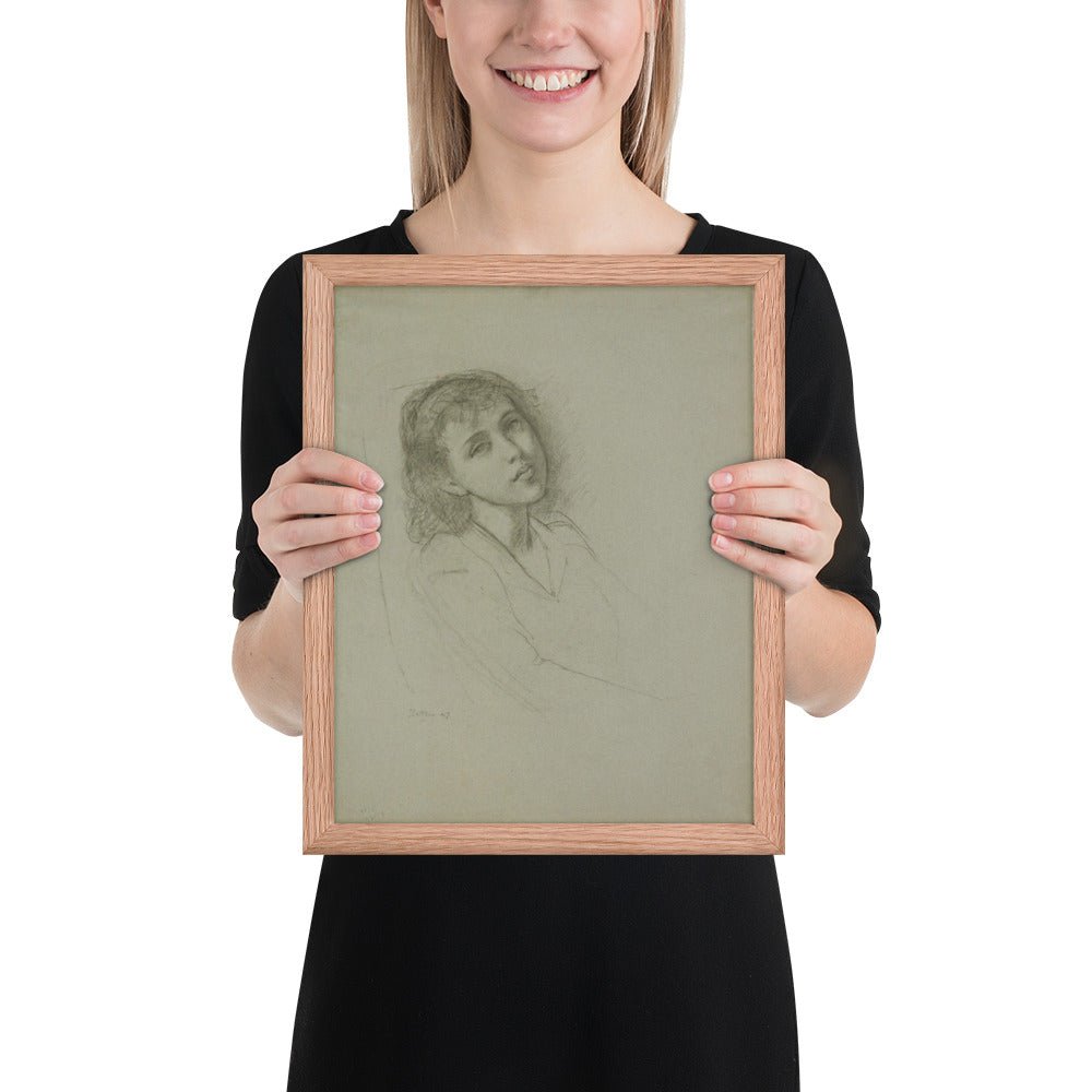 A Young Girl by Balthus, Framed poster