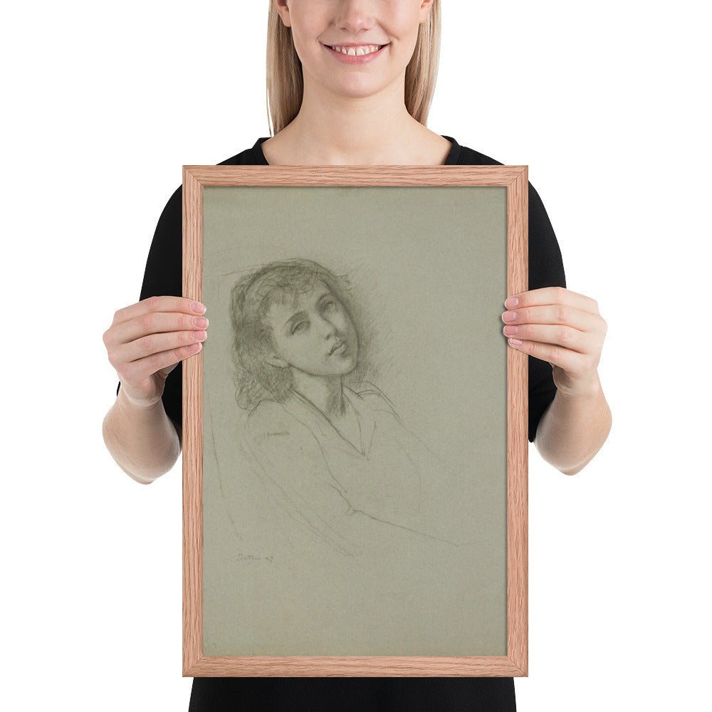 A Young Girl by Balthus, Framed poster