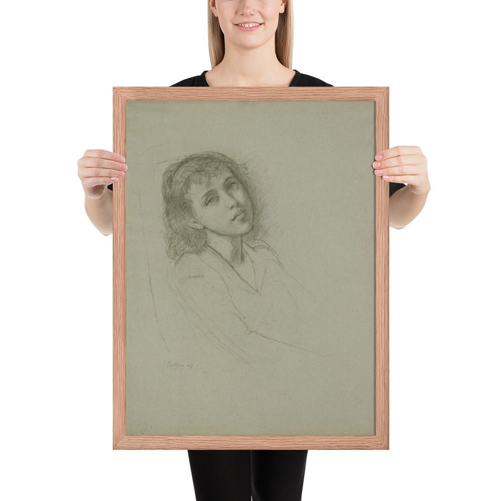 A Young Girl by Balthus, Framed poster