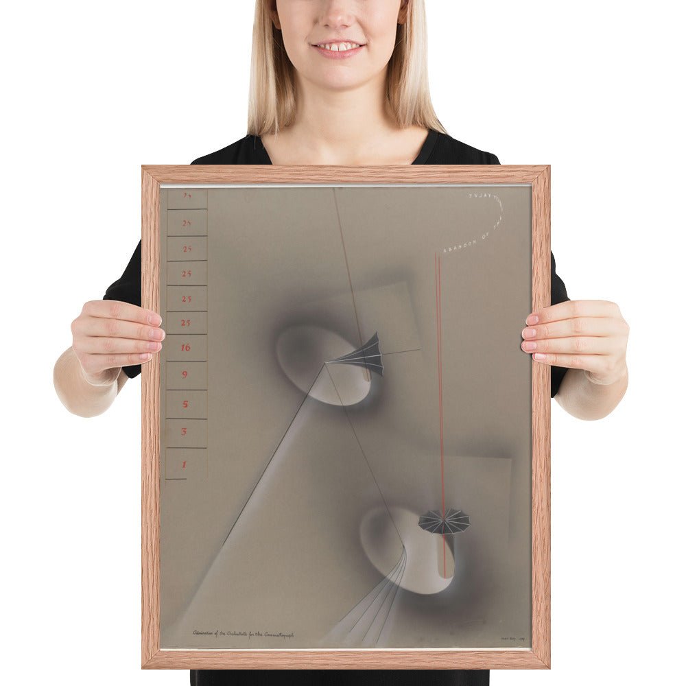 Admiration of the Orchestrelle for the Cinematograph by Man Ray, Framed poster