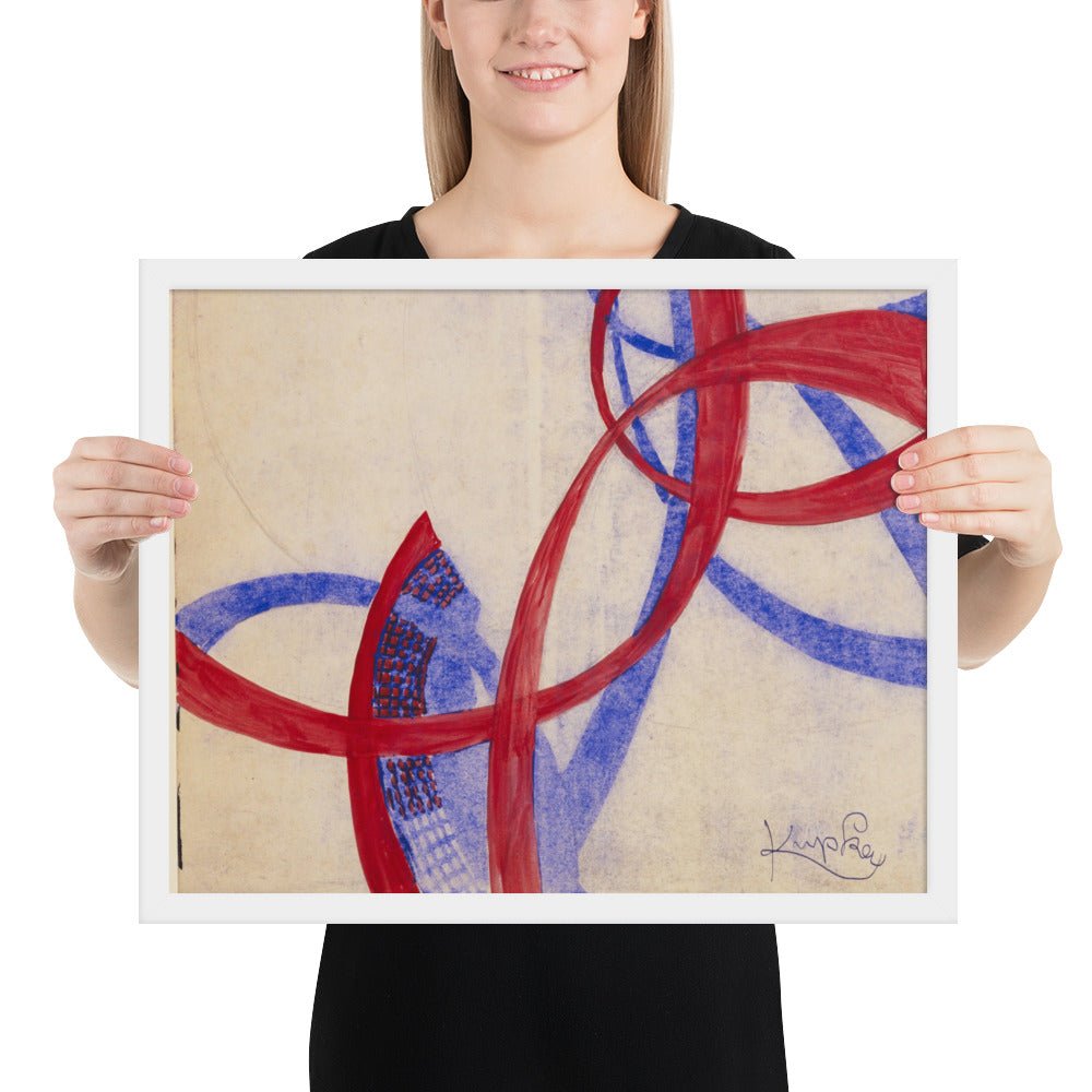Amorpha Fugue in Two Colors by Frantisek Kupka, Framed poster