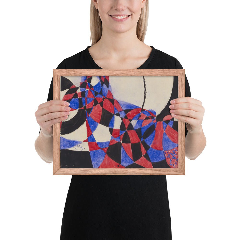Amorpha Fugue in Two Colors by Frantisek Kupka, Framed poster