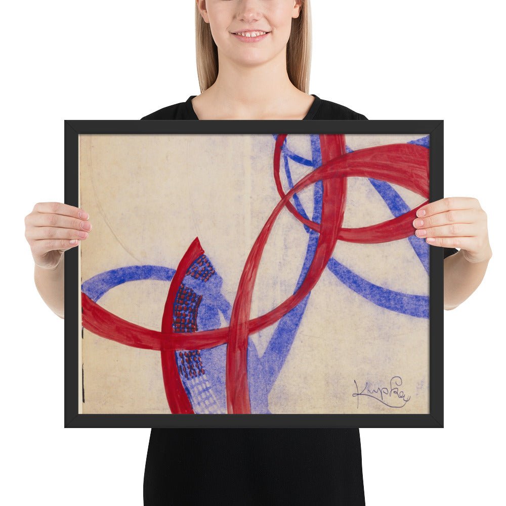 Amorpha Fugue in Two Colors by Frantisek Kupka, Framed poster