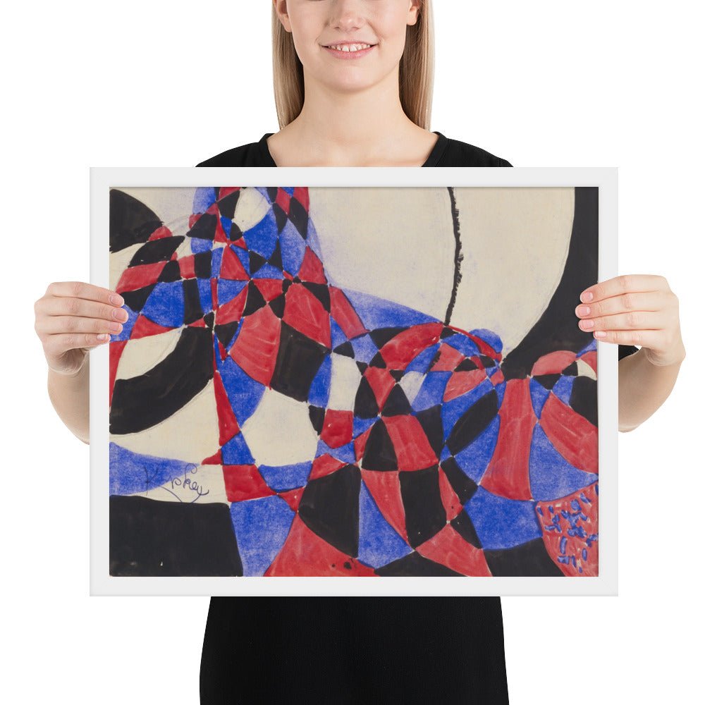 Amorpha Fugue in Two Colors by Frantisek Kupka, Framed poster