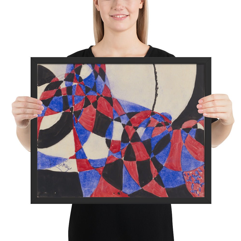 Amorpha Fugue in Two Colors by Frantisek Kupka, Framed poster