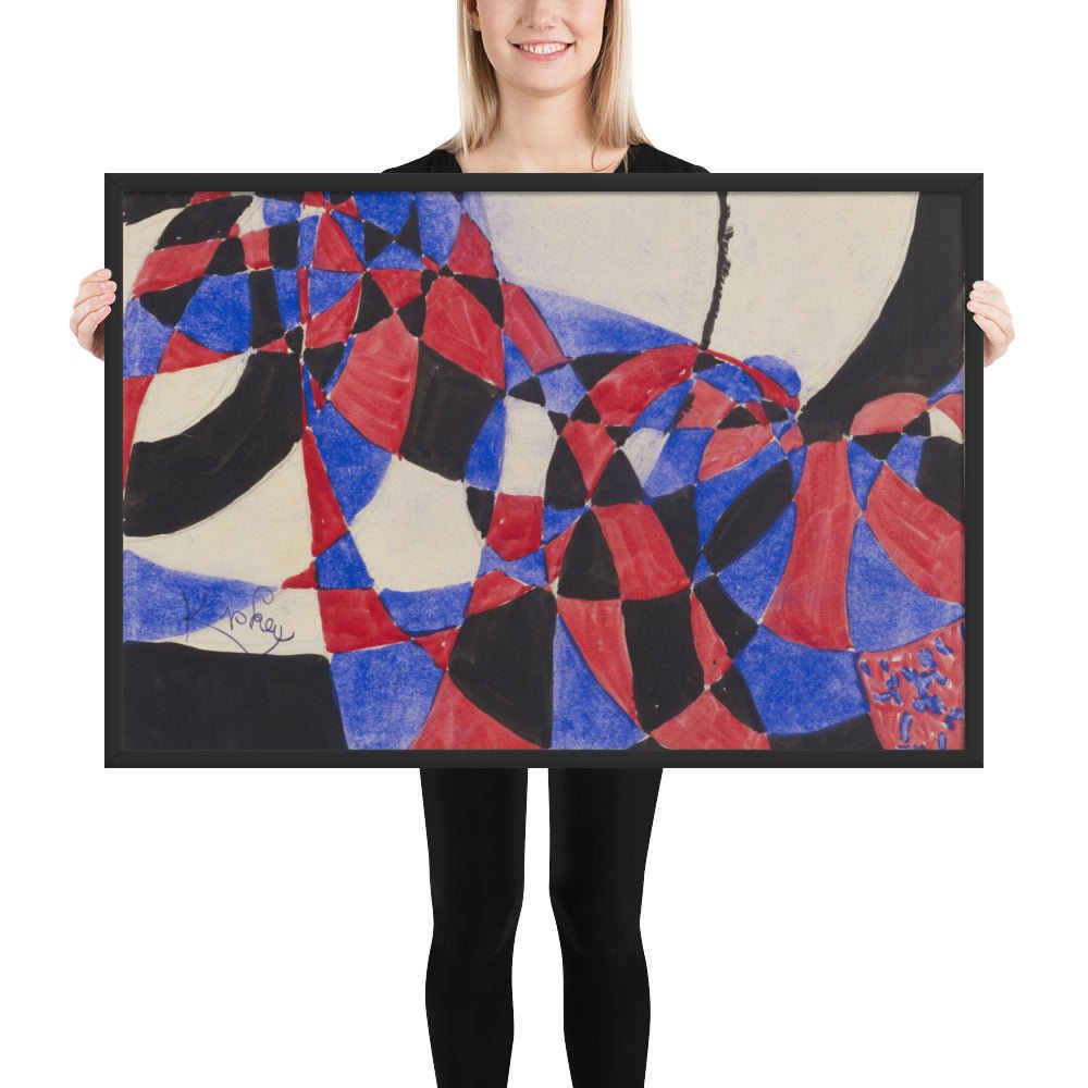Amorpha Fugue in Two Colors by Frantisek Kupka, Framed poster