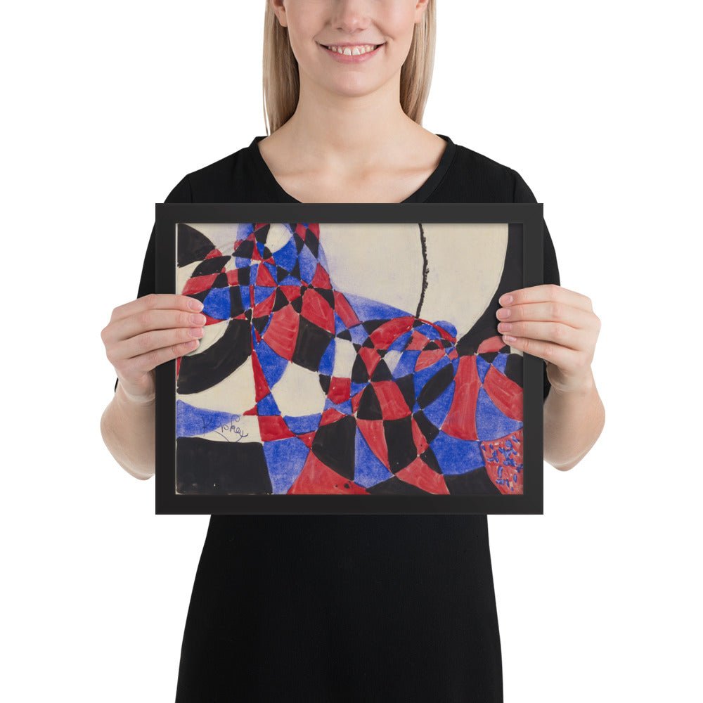 Amorpha Fugue in Two Colors by Frantisek Kupka, Framed poster