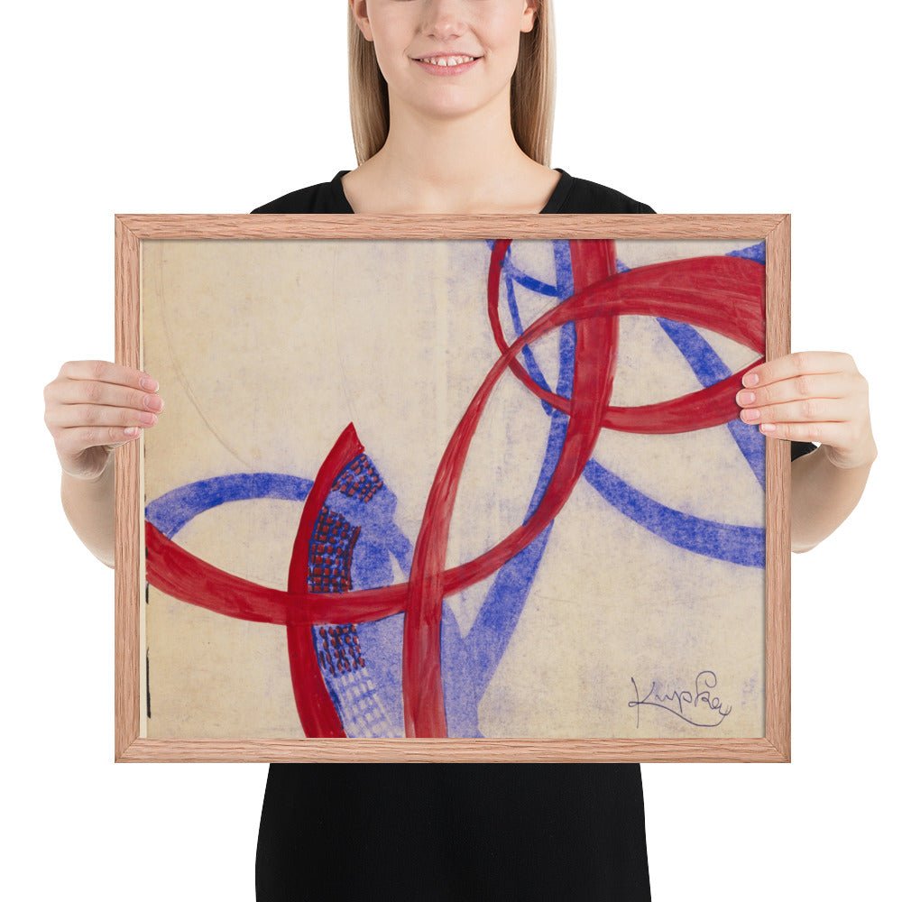 Amorpha Fugue in Two Colors by Frantisek Kupka, Framed poster