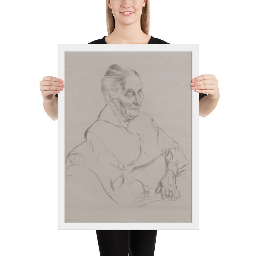 Anna Peter by George Grosz, Framed poster