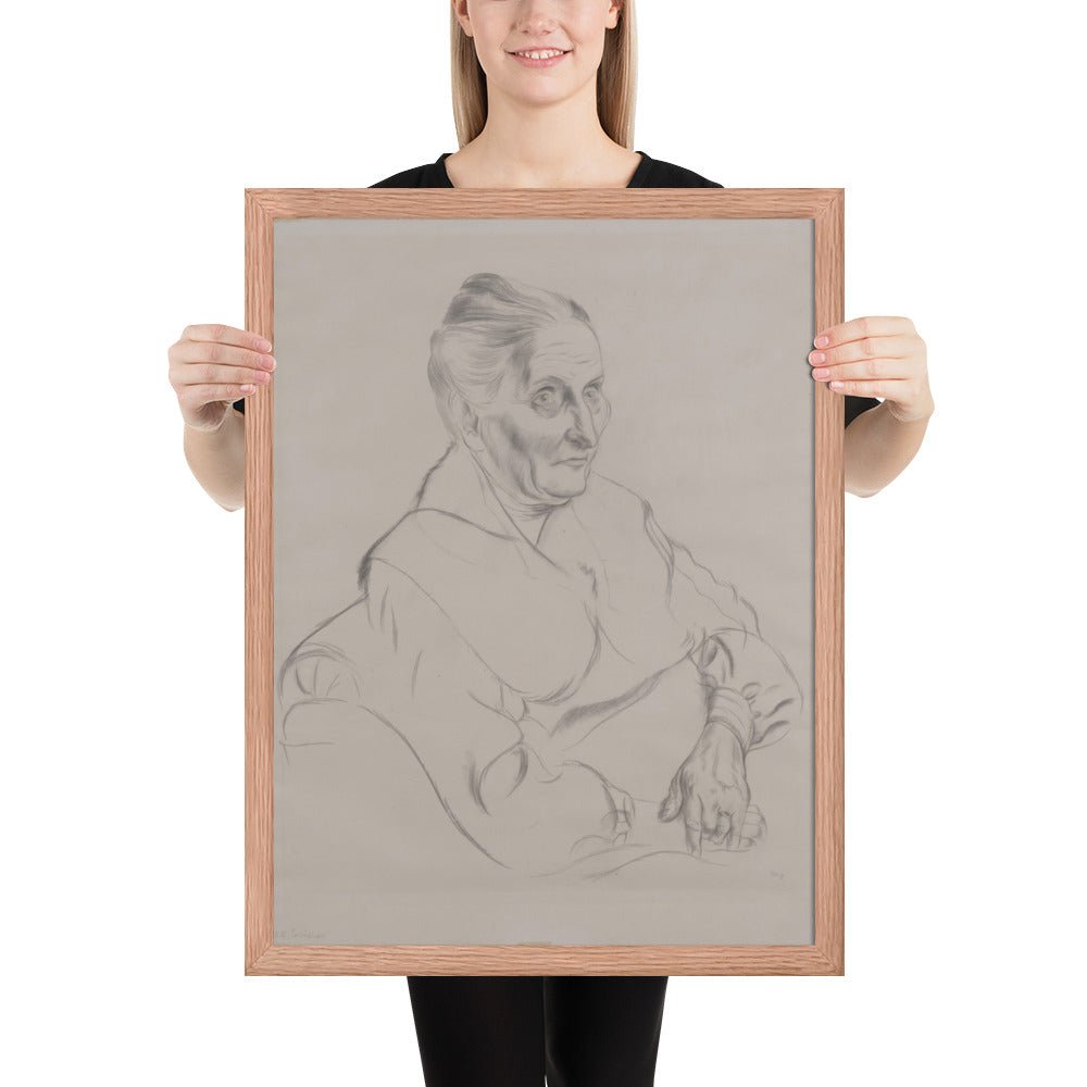 Anna Peter by George Grosz, Framed poster