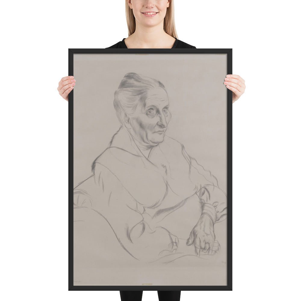 Anna Peter by George Grosz, Framed poster
