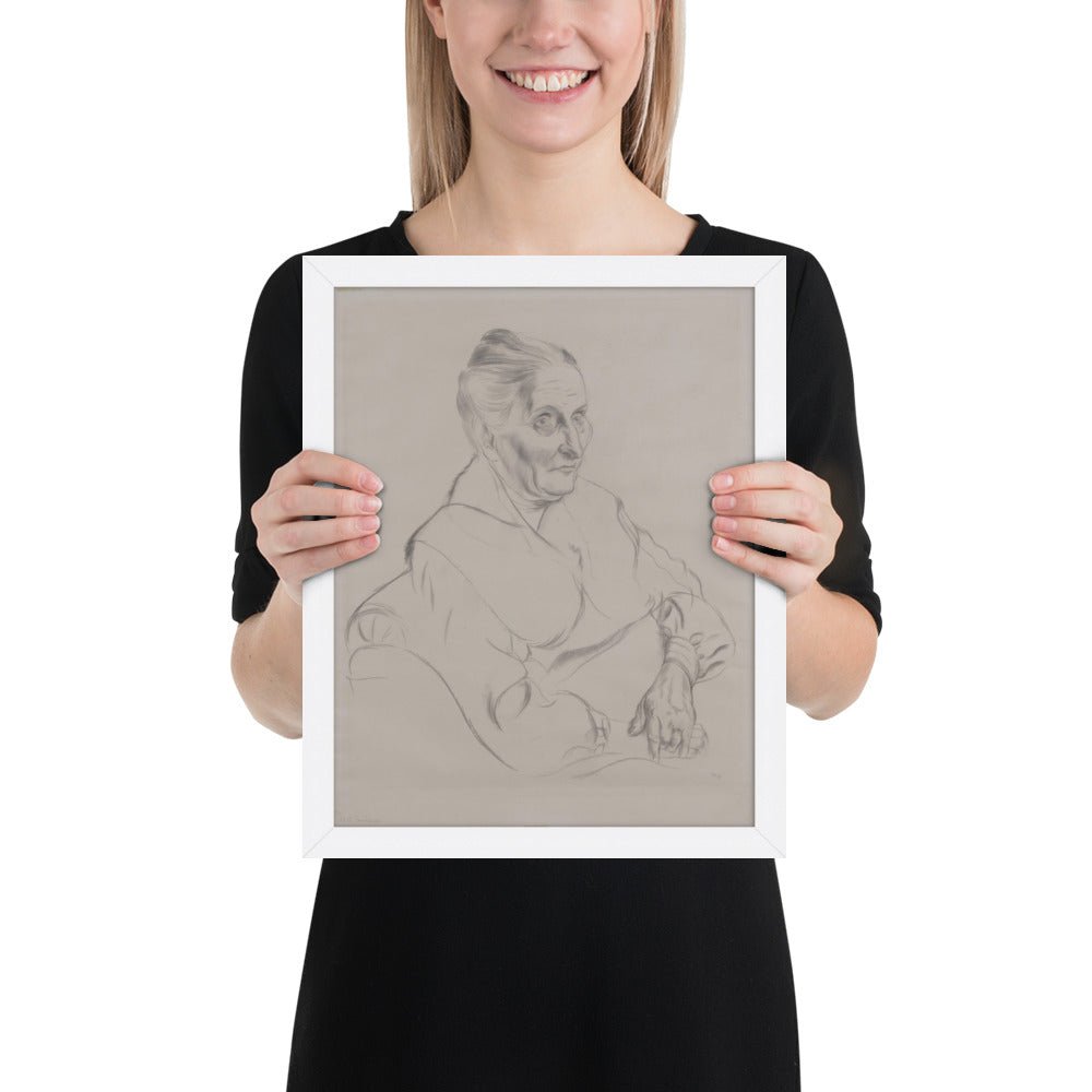 Anna Peter by George Grosz, Framed poster