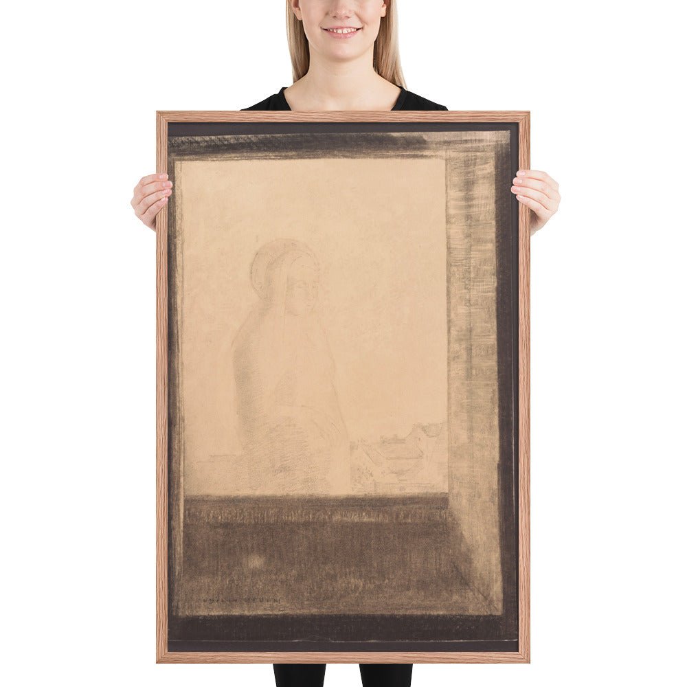 Apparition in the Window by Odilon Redon, Framed poster